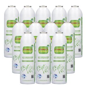 12 x Alaska Refrigerants Réfrigérant de remplacement R1234yf pour véhicules : pack de 12 pour ateliers