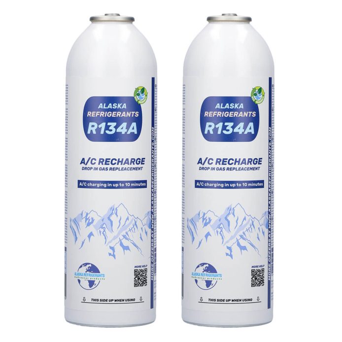 2 x Alaska Refrigerants Réfrigérant de remplacement R134a pour véhicules