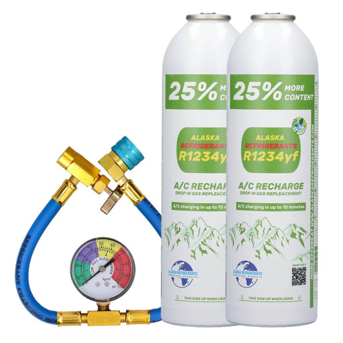 Kit Double – Alaska Refrigerants Réfrigérant de remplacement R1234yf pour véhicules