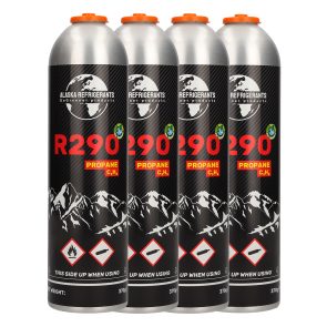 4 x Alaska Refrigerants R290 Propane – 370 g / 750 ml